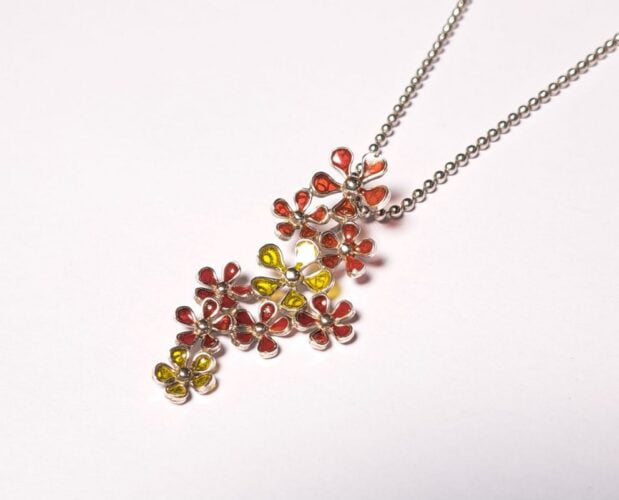 hanger zilver emaille